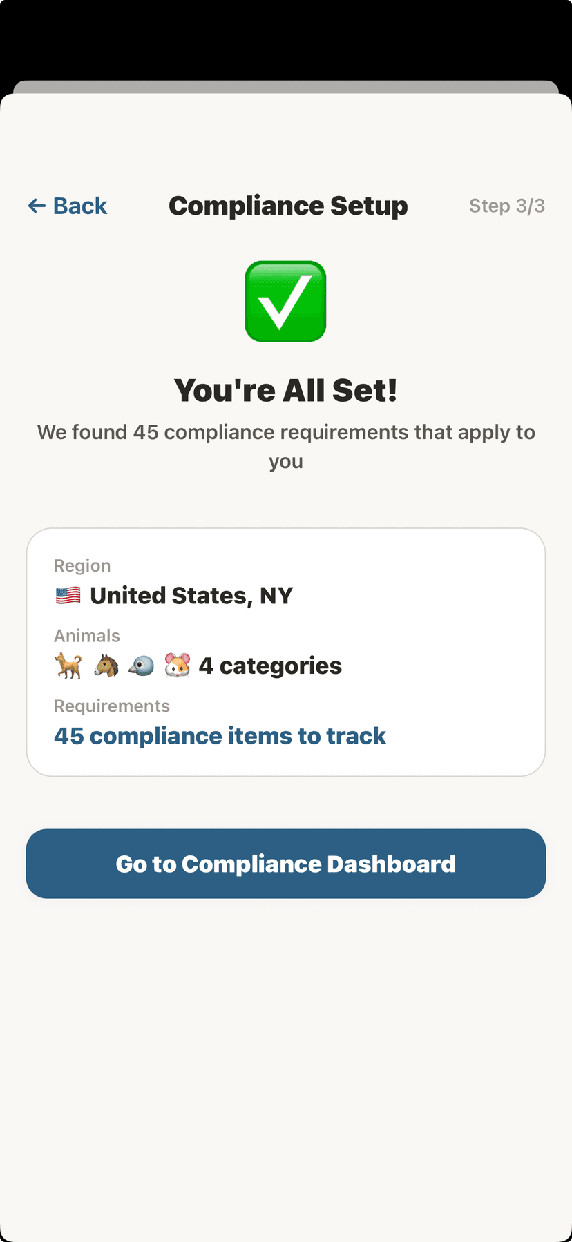 Setup complete — 45 requirements found