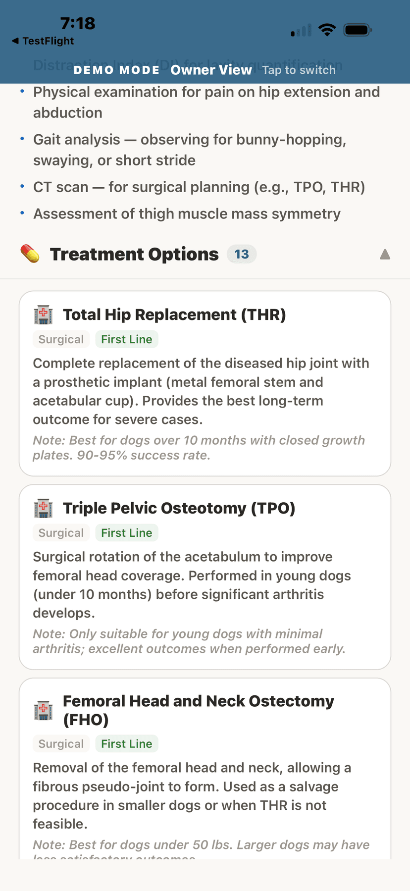 Treatment options — surgical and conventional
