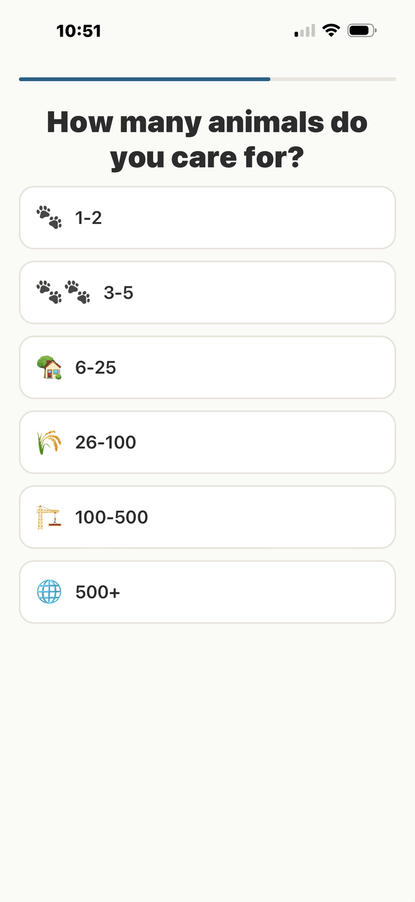 How many animals you have